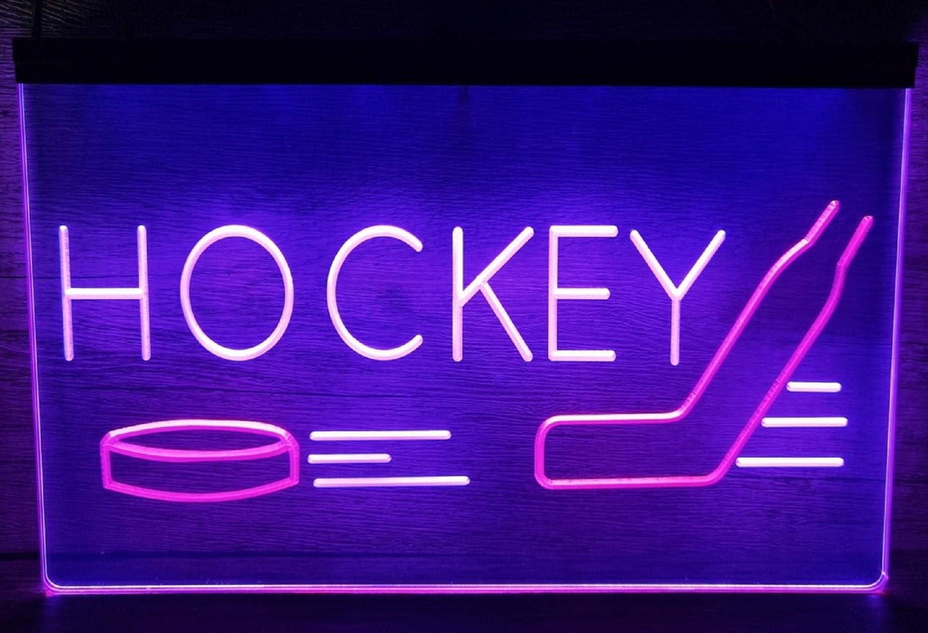 Hockey Led Neon Sign Dual Color Home Sport Club Sportwear Store Decor