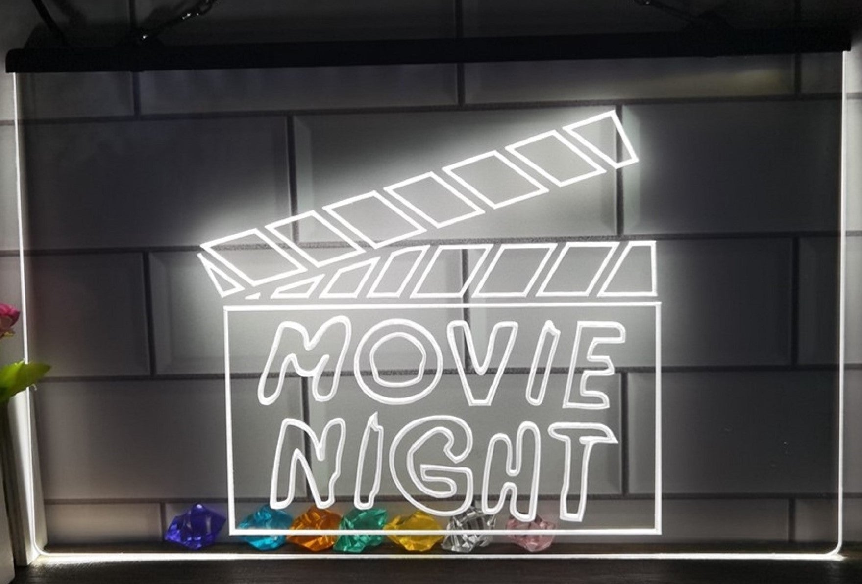Movie Night Led Neon Sign Studio Cinema Theatre Home Movie Room Decor