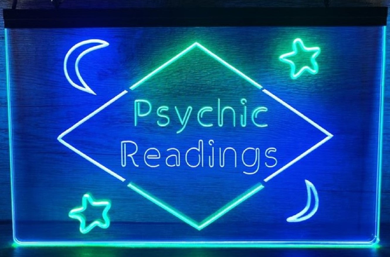 Psychic Readings Tarot Led Neon Sign Dual Color Psychic Tarot Shop Decor