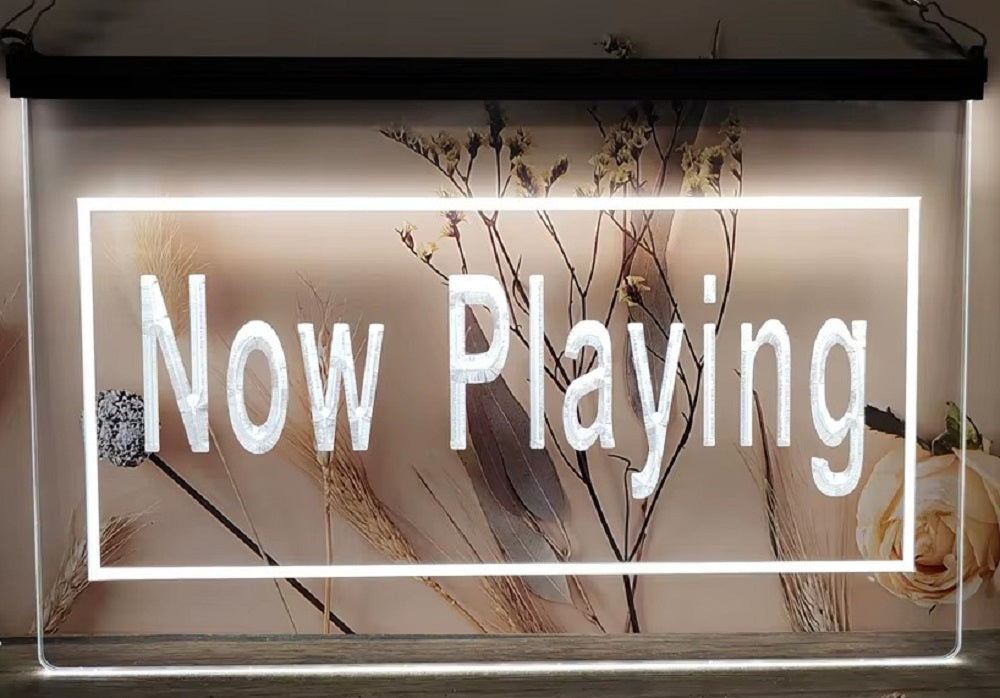 Now Playing Led Neon Sign Home Movie Room Cinema Film Studio Decor