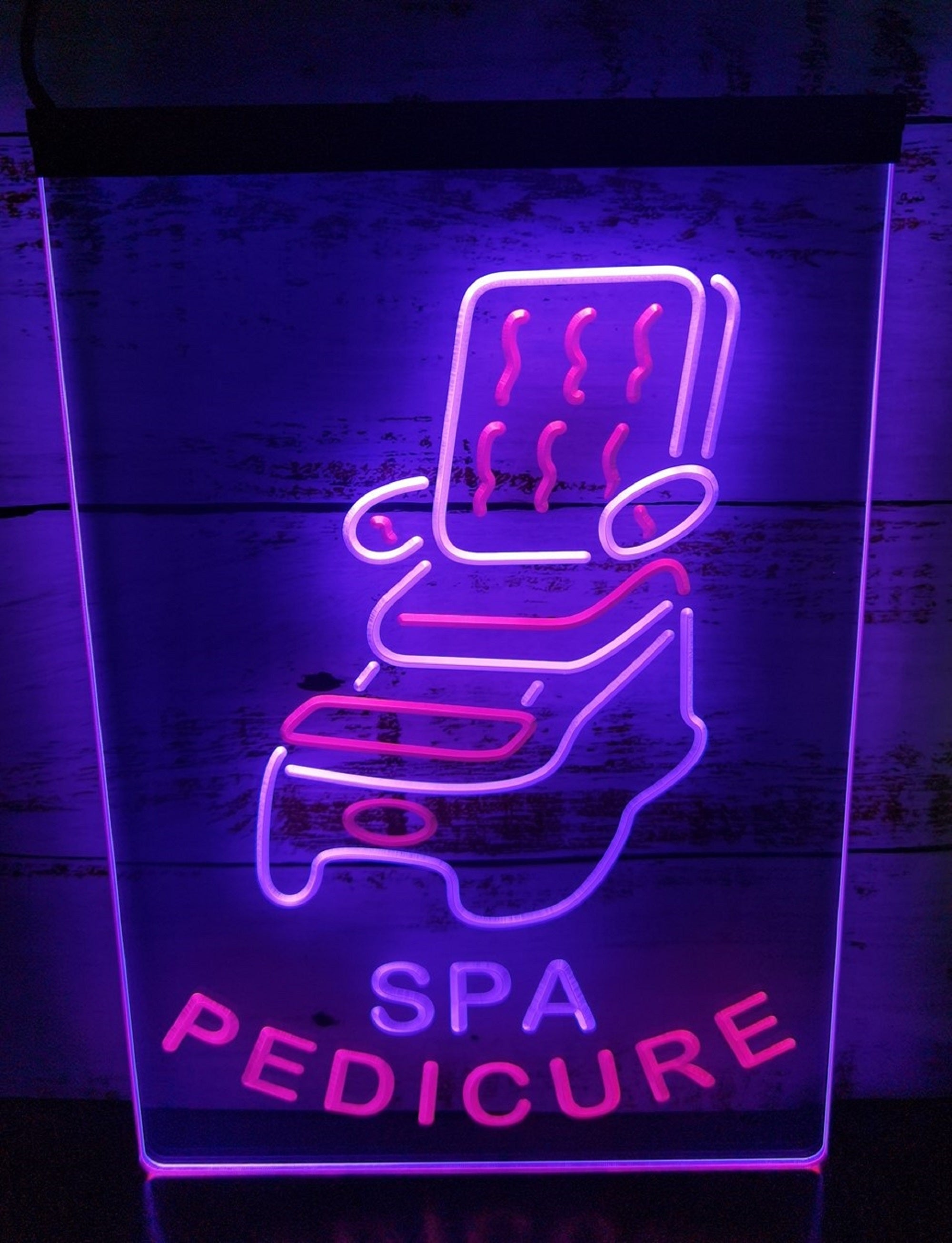 Pedicure SPA Led Neon Sign Dual Color Beauty Spa Salon Decor Wall Hanging OR Desktop