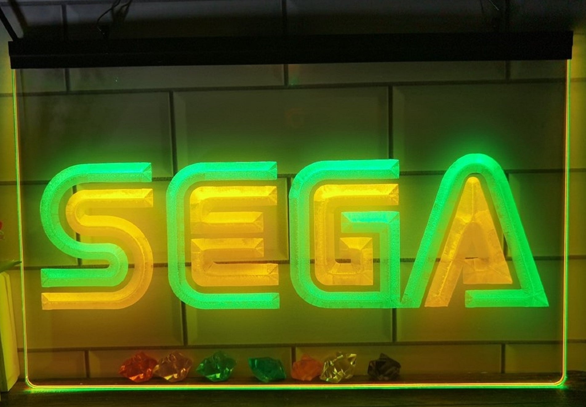 Sega Led Neon Sign Dual Color Home Kids Room Arcade Gaming Shop Decor