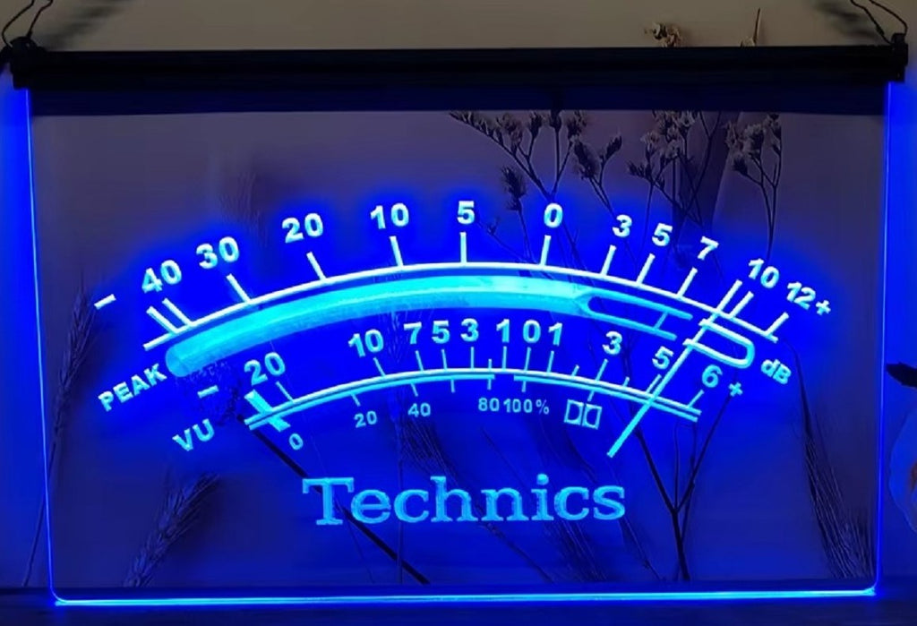 Technics Peak VU dB Led Neon Sign Home Music Room Audio Studio Decor