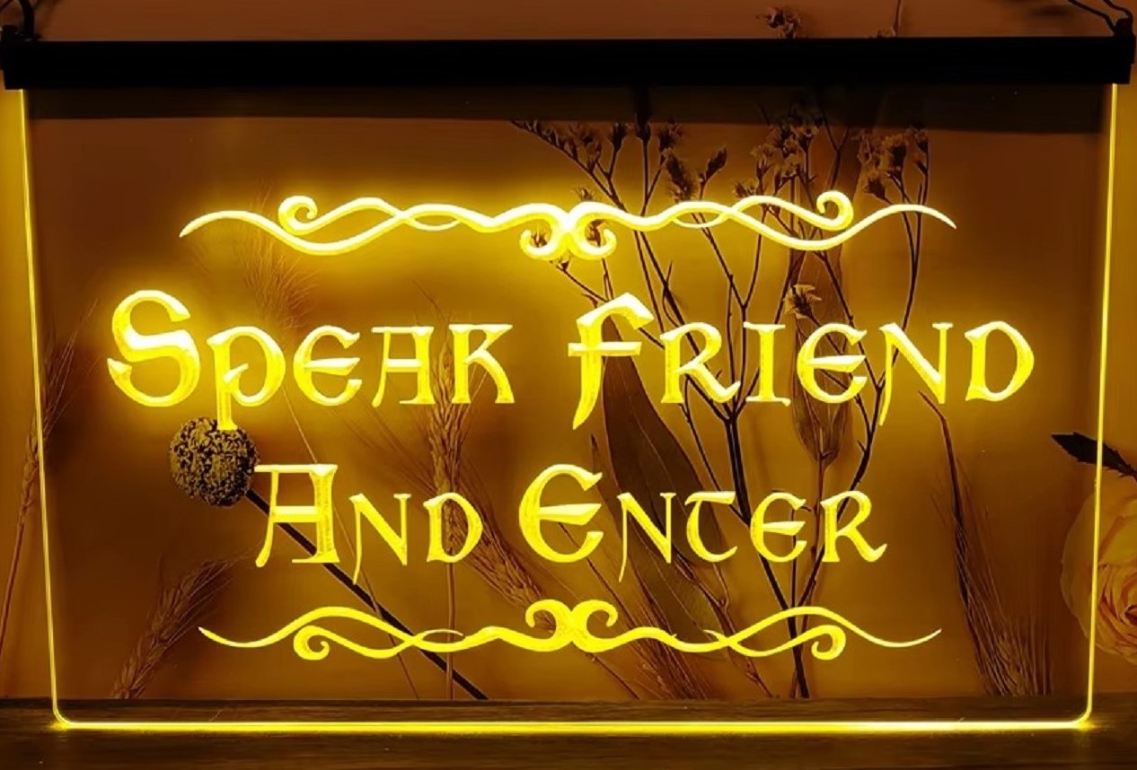 Speak Friend And Enter Led Neon Sign Home Man Cave Decor