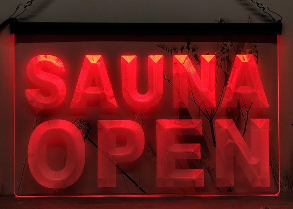 Sauna Open Led Neon Sign Spa Massage Beauty Salon Decor Wall Hanging OR Desktop