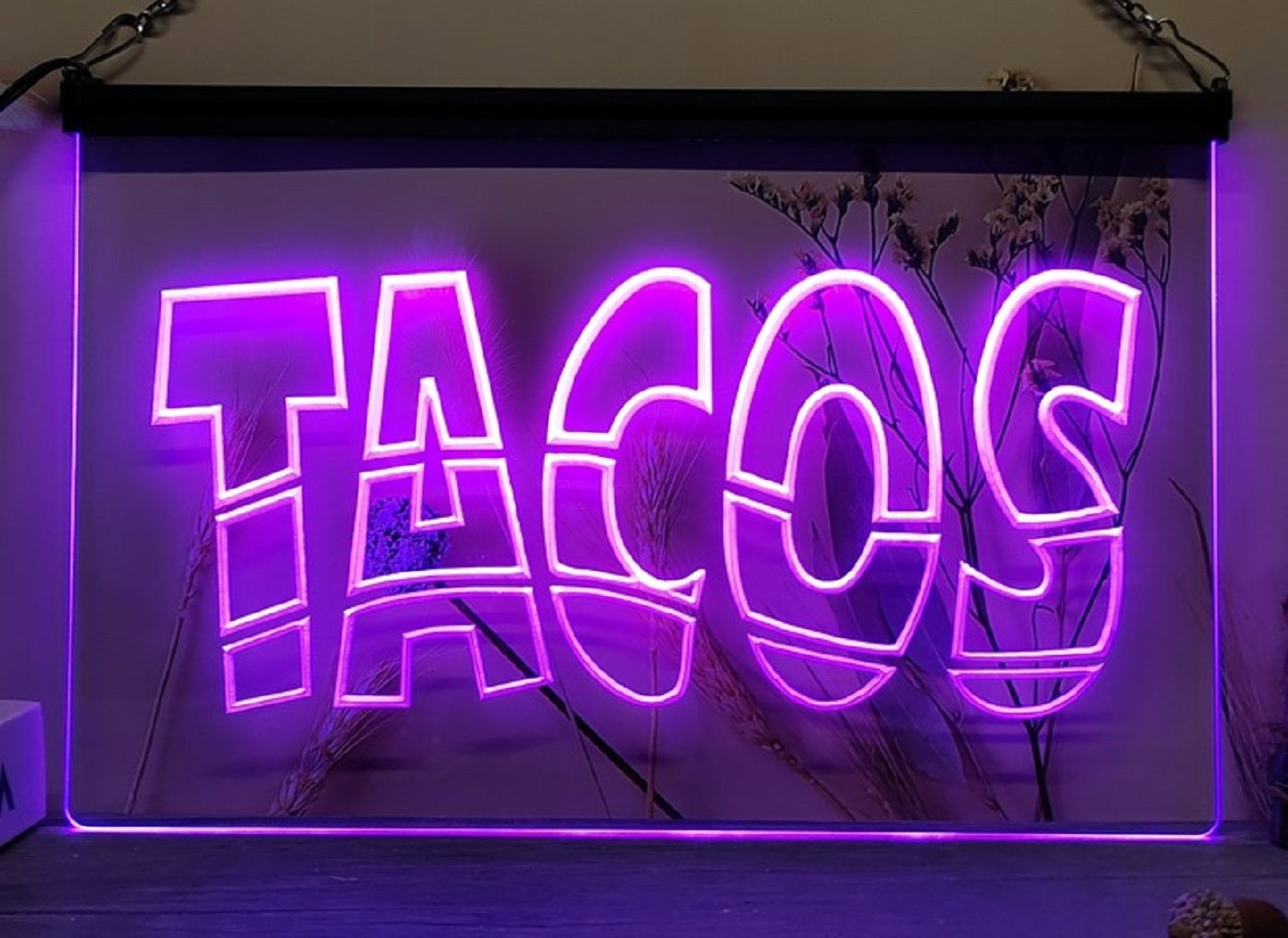 Tacos Led Neon Sign Mexican Restaurant Wall Or Desktop Decor