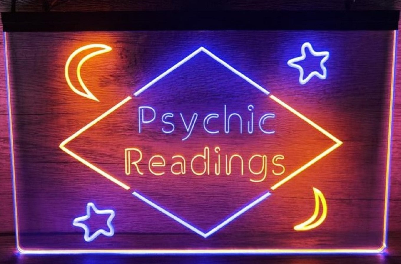 Psychic Readings Tarot Led Neon Sign Dual Color Psychic Tarot Shop Decor