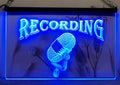 Recording Mic Led Neon Sign Home Studio Room Audio Studio Decor