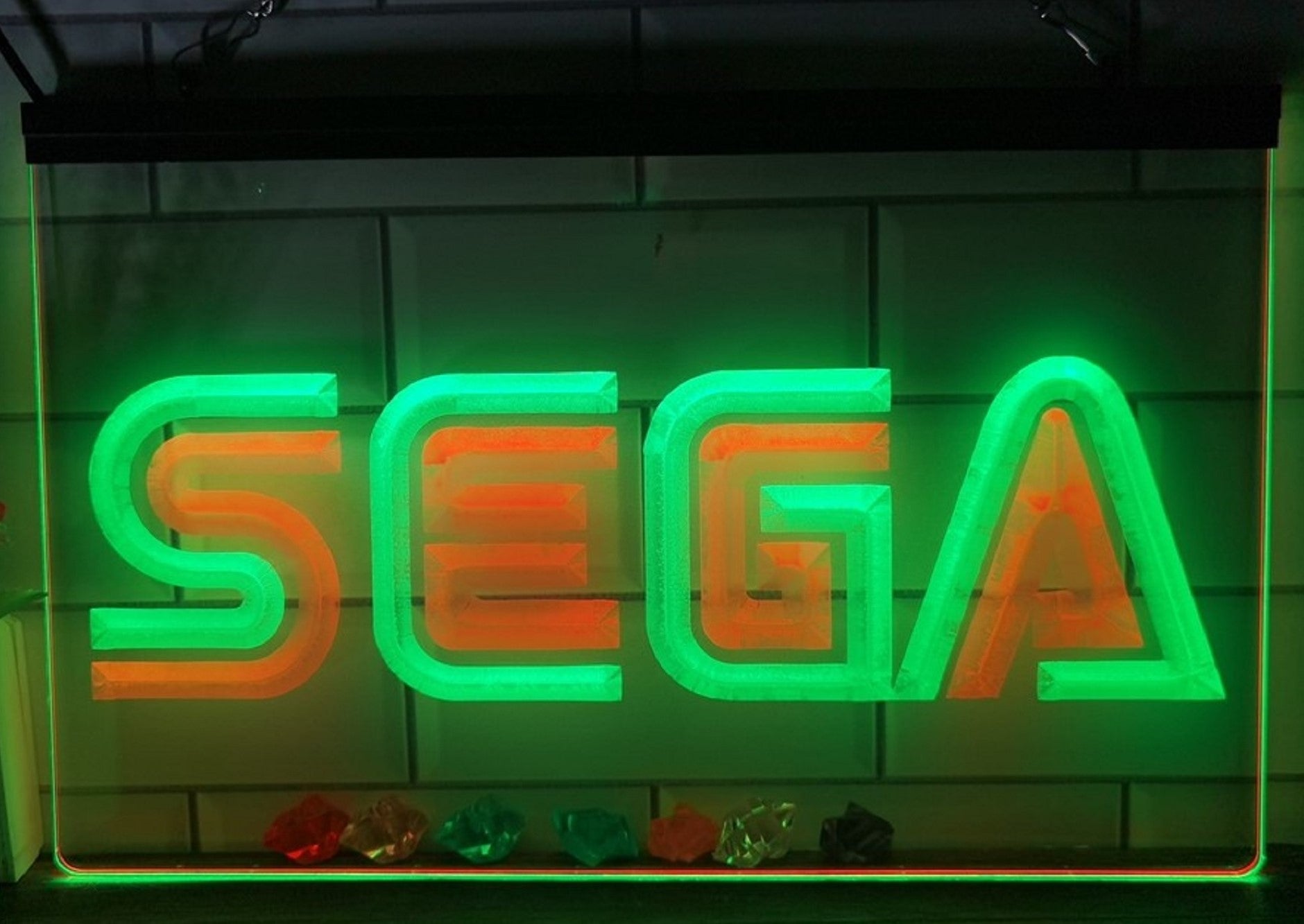 Sega Led Neon Sign Dual Color Home Kids Room Arcade Gaming Shop Decor