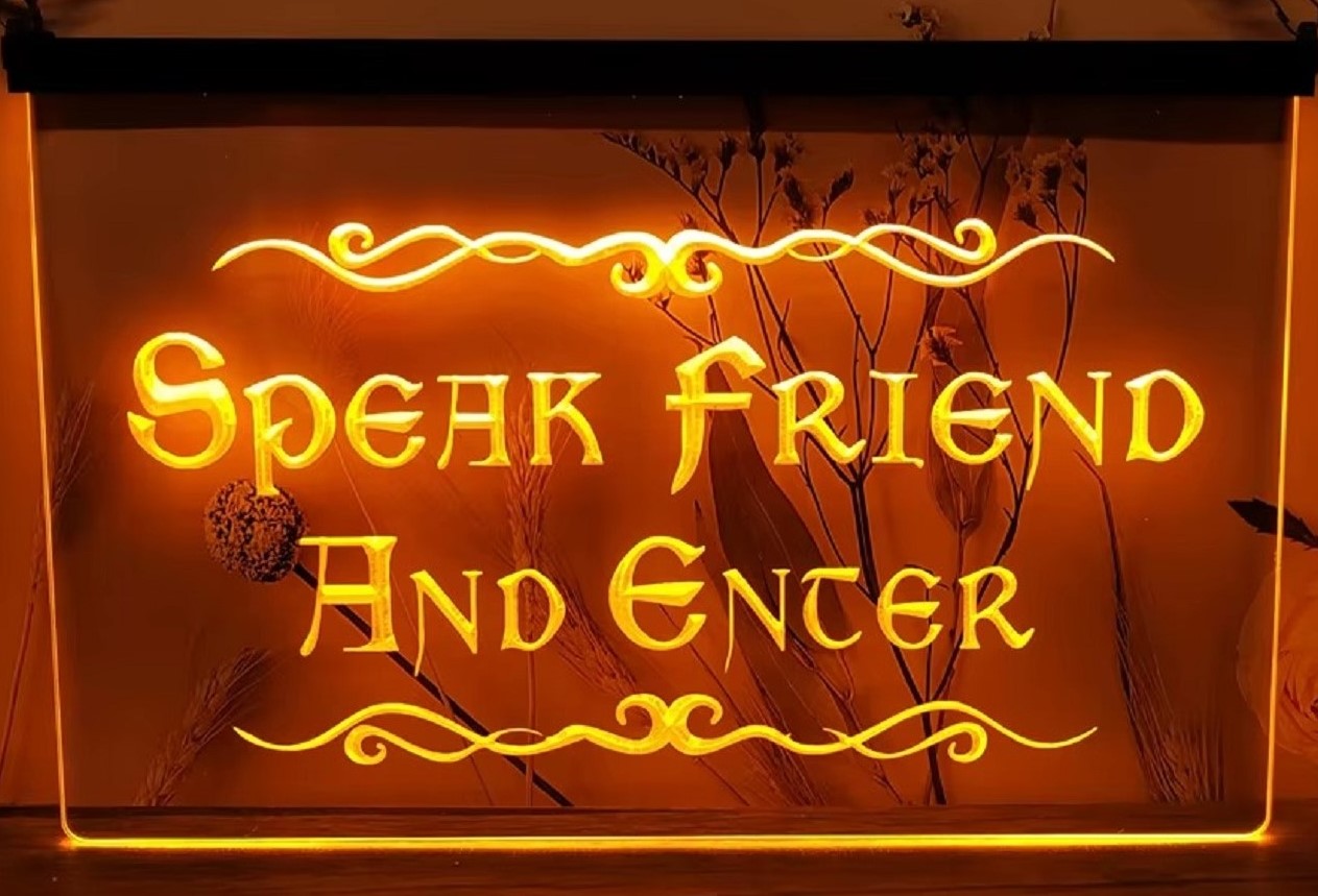 Speak Friend And Enter Led Neon Sign Home Man Cave Decor
