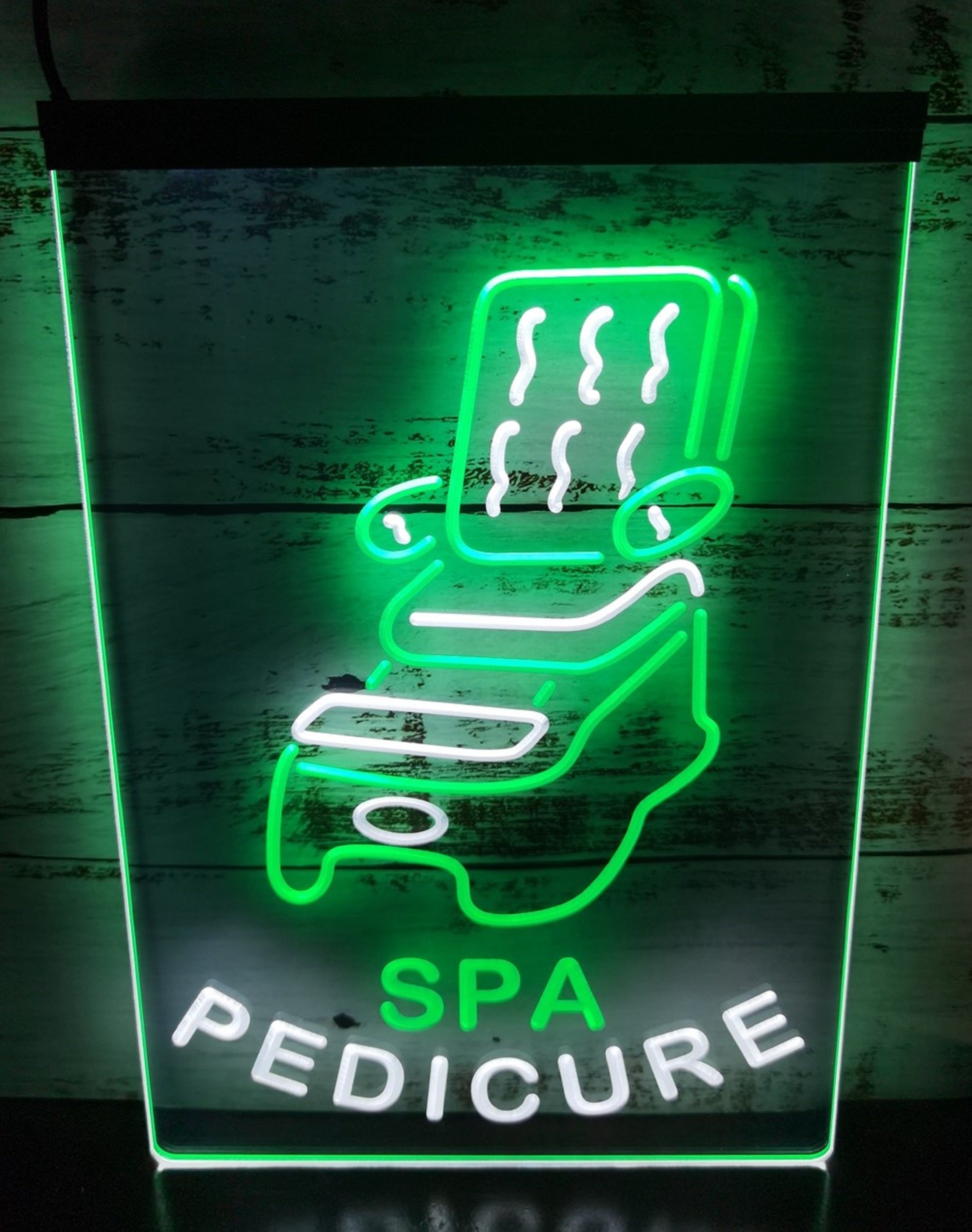 Pedicure SPA Led Neon Sign Dual Color Beauty Spa Salon Decor Wall Hanging OR Desktop