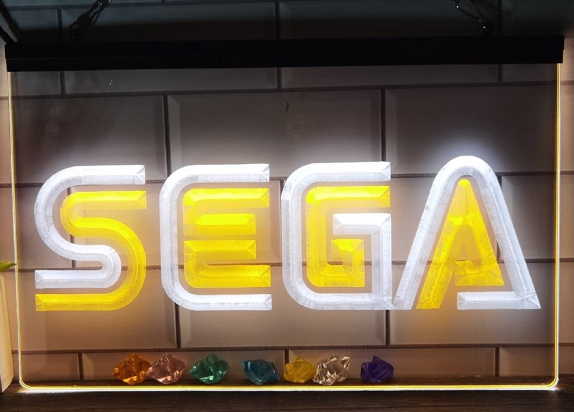Sega Led Neon Sign Dual Color Home Kids Room Arcade Gaming Shop Decor