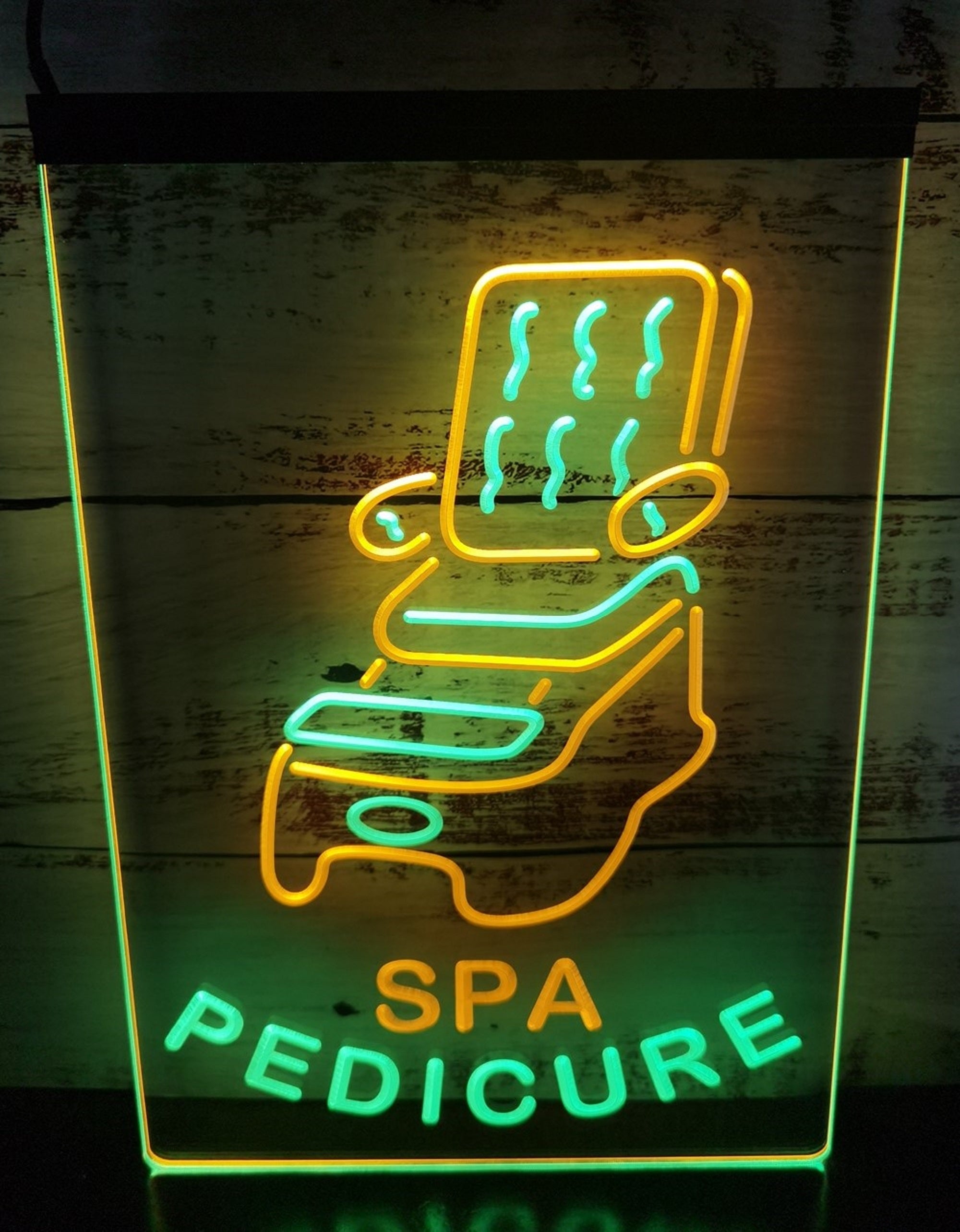 Pedicure SPA Led Neon Sign Dual Color Beauty Spa Salon Decor Wall Hanging OR Desktop