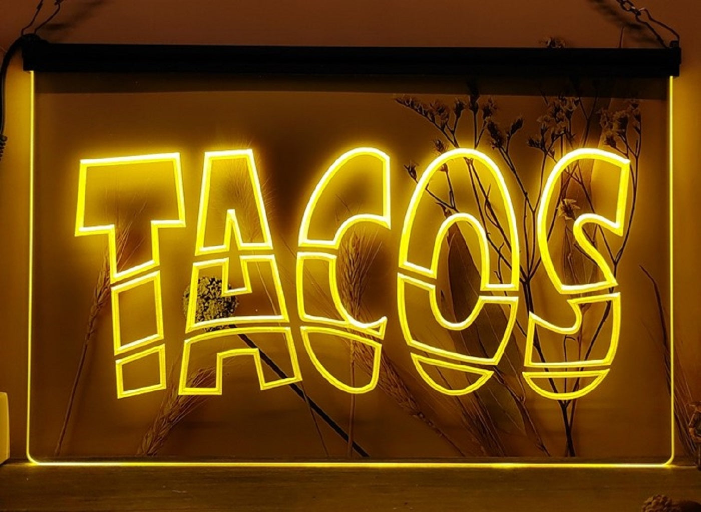 Tacos Led Neon Sign Mexican Restaurant Wall Or Desktop Decor