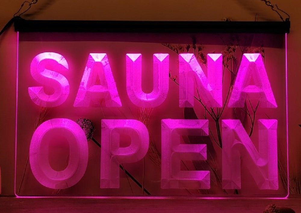 Sauna Open Led Neon Sign Spa Massage Beauty Salon Decor Wall Hanging OR Desktop