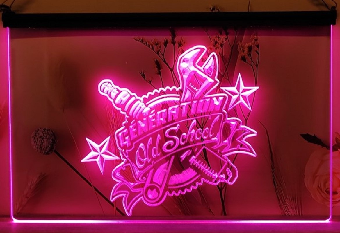 Old School Generation Led Neon Sign Wall Hanging Or Desktop Decor