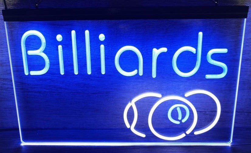 Billiards Balls Led Neon Sign Dual Color Home Pool Room Billiards Hall Decor