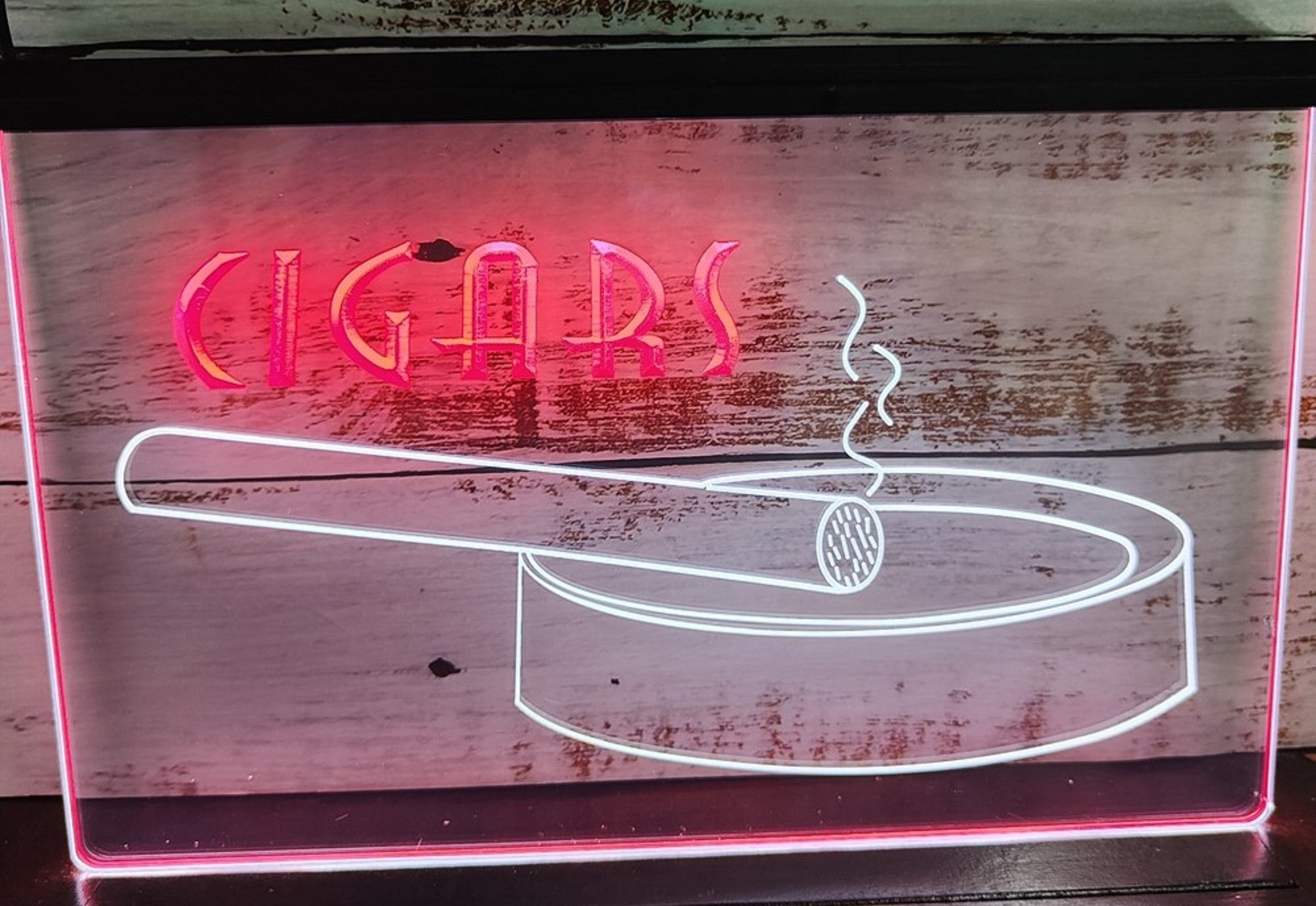 Cigars Ashtray Led Neon Sign Dual Color Cigar Lounge Cigar Shop Vape Shop Decor