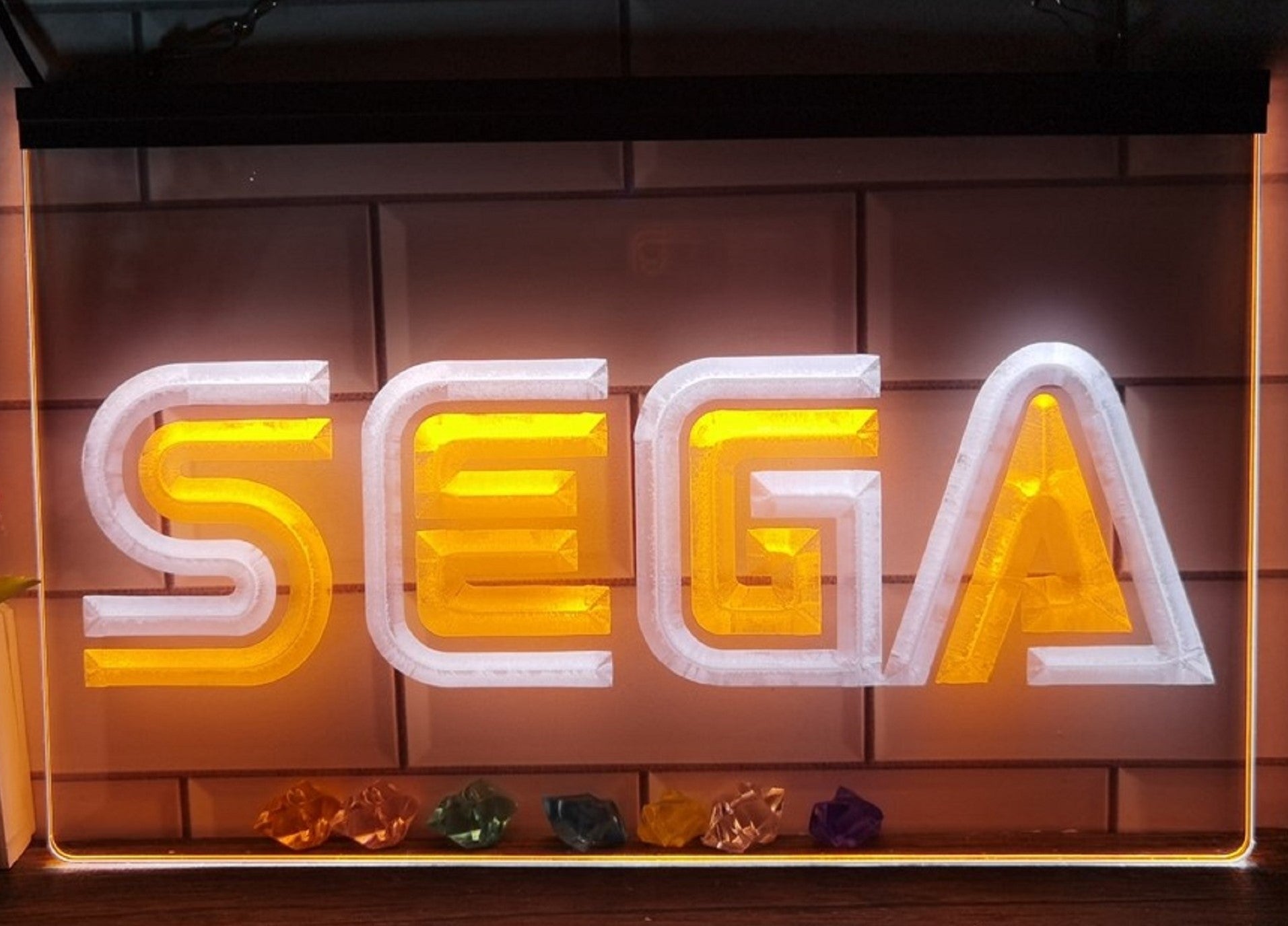 Sega Led Neon Sign Dual Color Home Kids Room Arcade Gaming Shop Decor