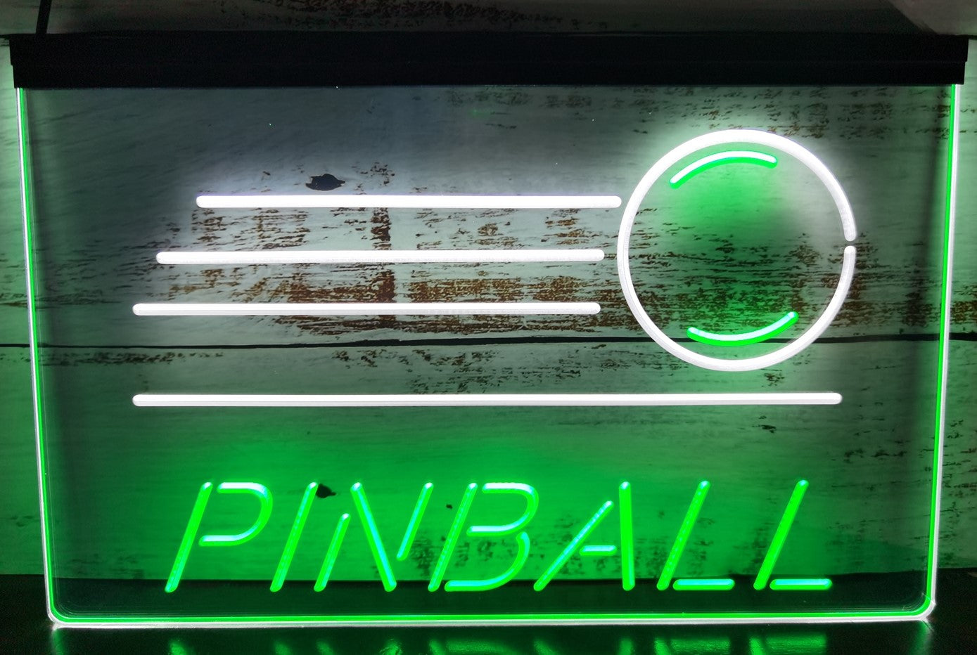 Pinball Led Neon Sign Dual Color Arcade Pinball Shop Decor Wall Or Desktop