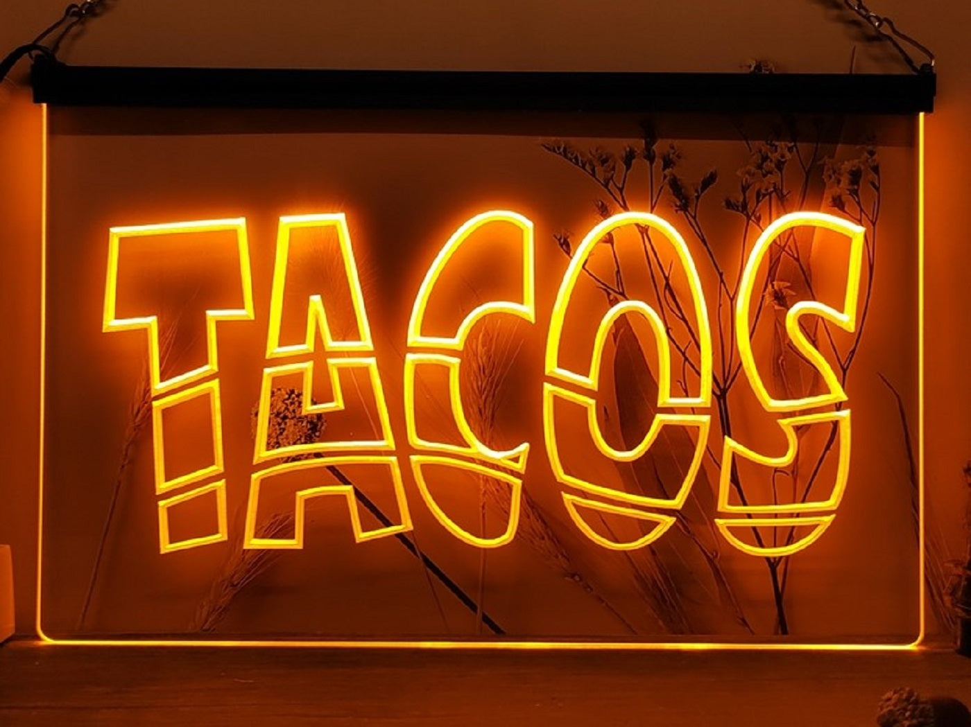 Tacos Led Neon Sign Mexican Restaurant Wall Or Desktop Decor