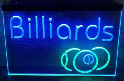 Billiards Balls Led Neon Sign Dual Color Home Pool Room Billiards Hall Decor