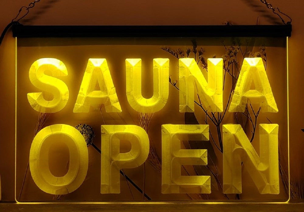 Sauna Open Led Neon Sign Spa Massage Beauty Salon Decor Wall Hanging OR Desktop