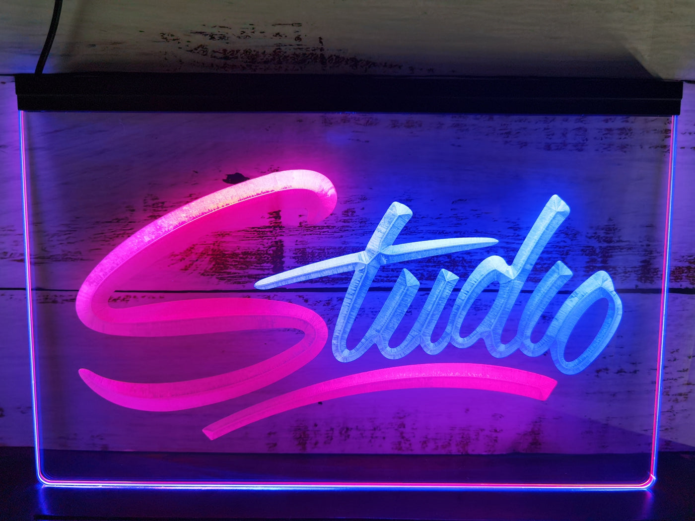 Studio Led Neon Sign Dual Color Home Studio Room Audio Recording Studio Decor