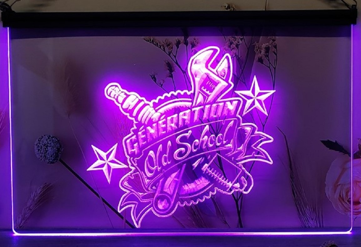 Old School Generation Led Neon Sign Wall Hanging Or Desktop Decor