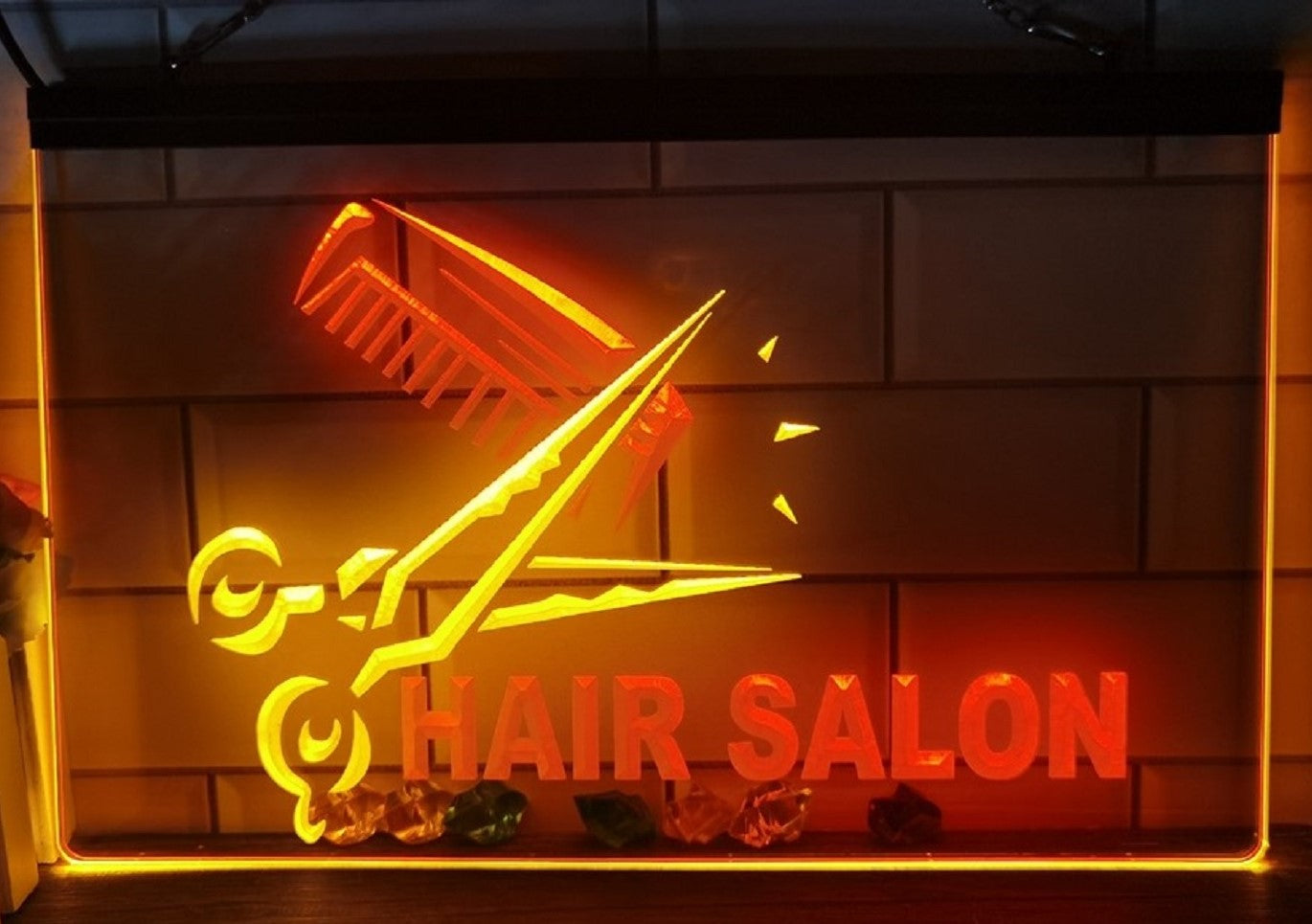 Hair Salon Led Neon Sign Dual Color Barber Shop Haircut Salon Decor