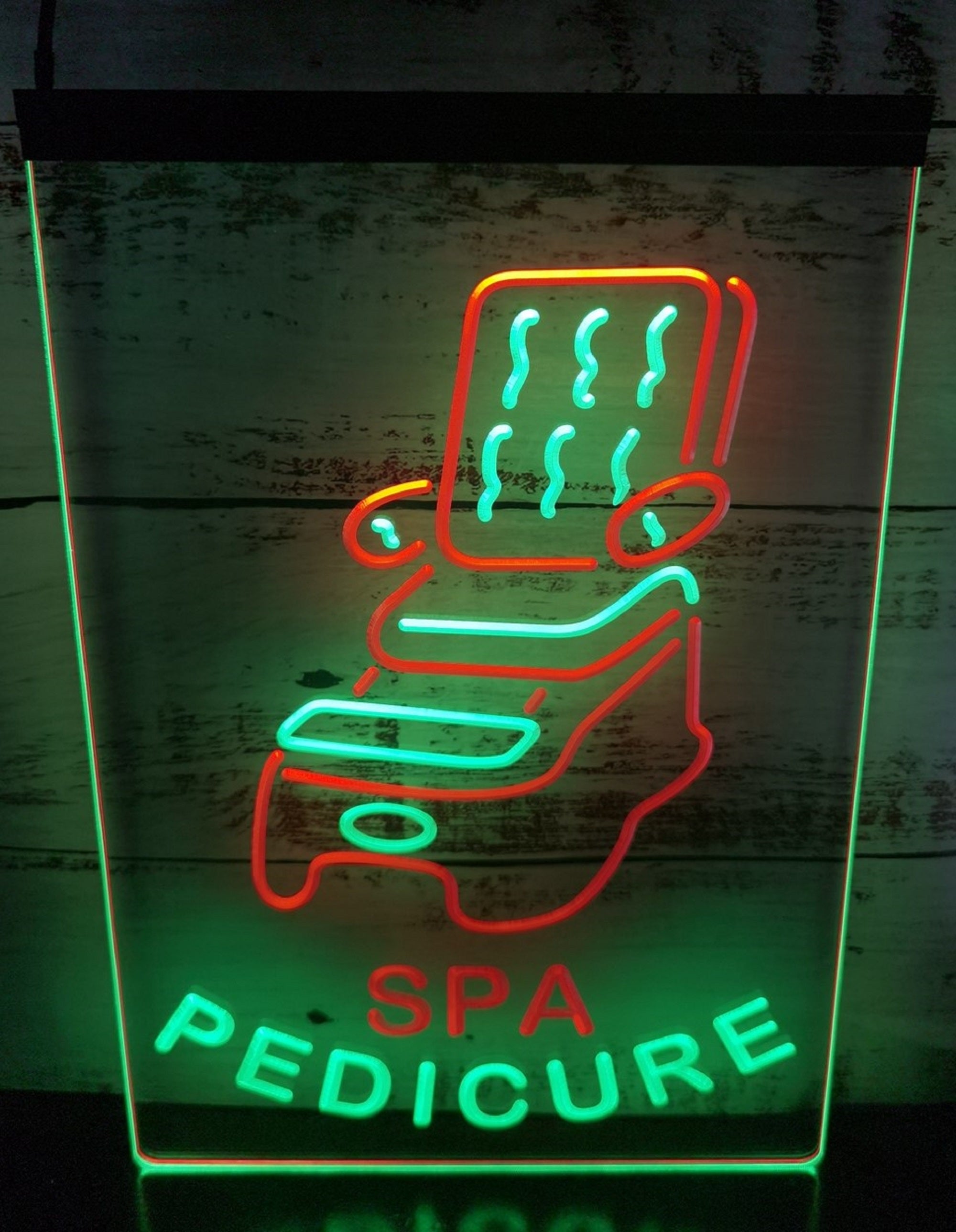 Pedicure SPA Led Neon Sign Dual Color Beauty Spa Salon Decor Wall Hanging OR Desktop