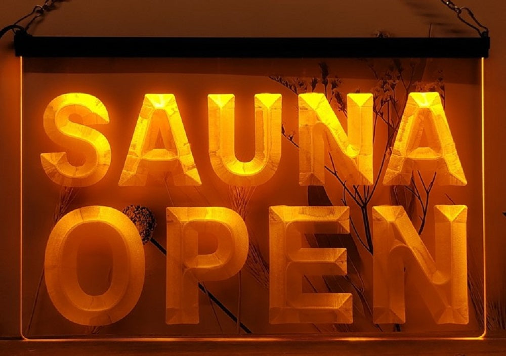 Sauna Open Led Neon Sign Spa Massage Beauty Salon Decor Wall Hanging OR Desktop
