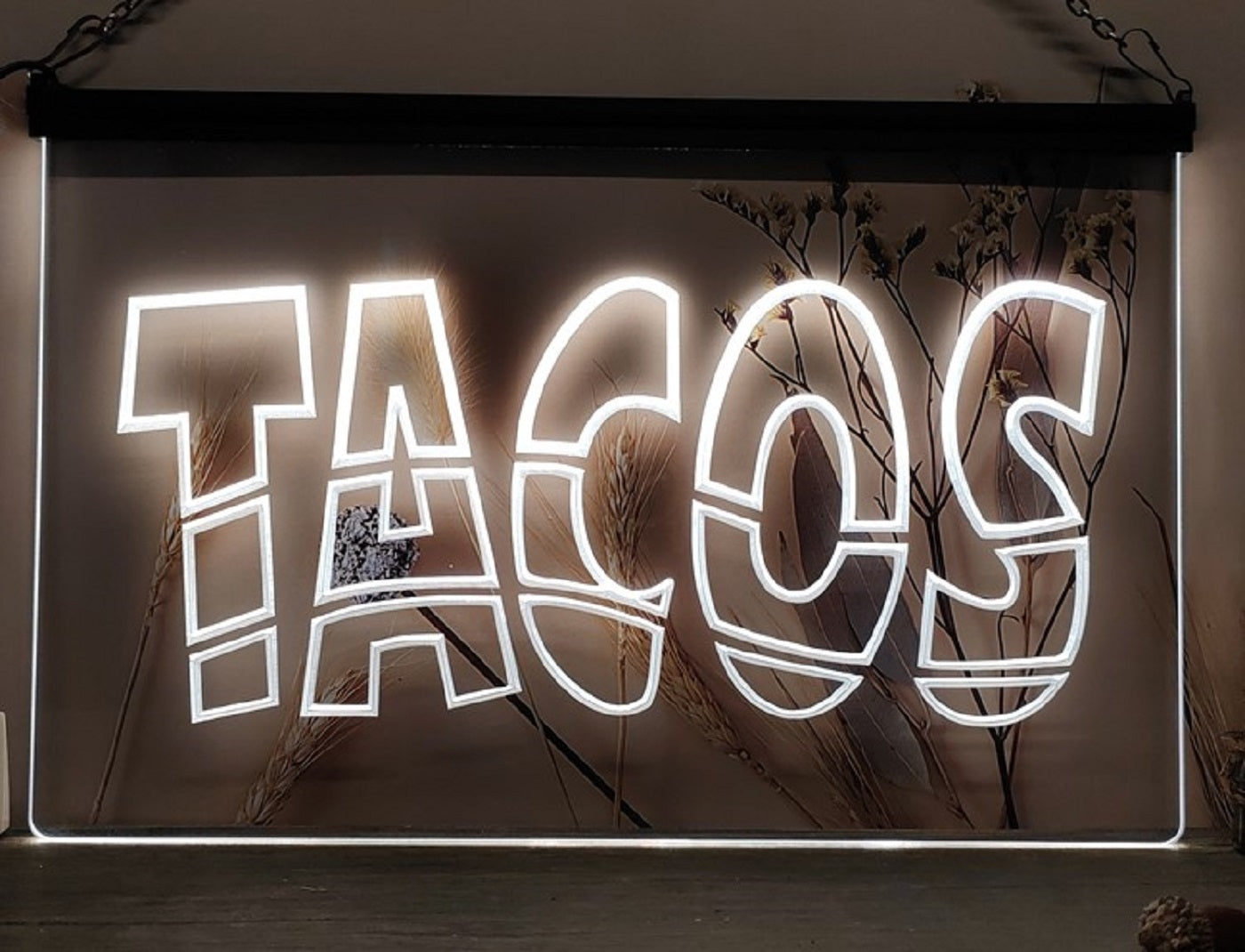 Tacos Led Neon Sign Mexican Restaurant Wall Or Desktop Decor