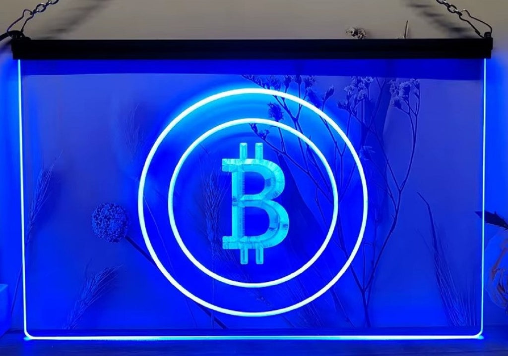 Bitcoin Led Neon Sign Wall Hanging Or Desktop Decor