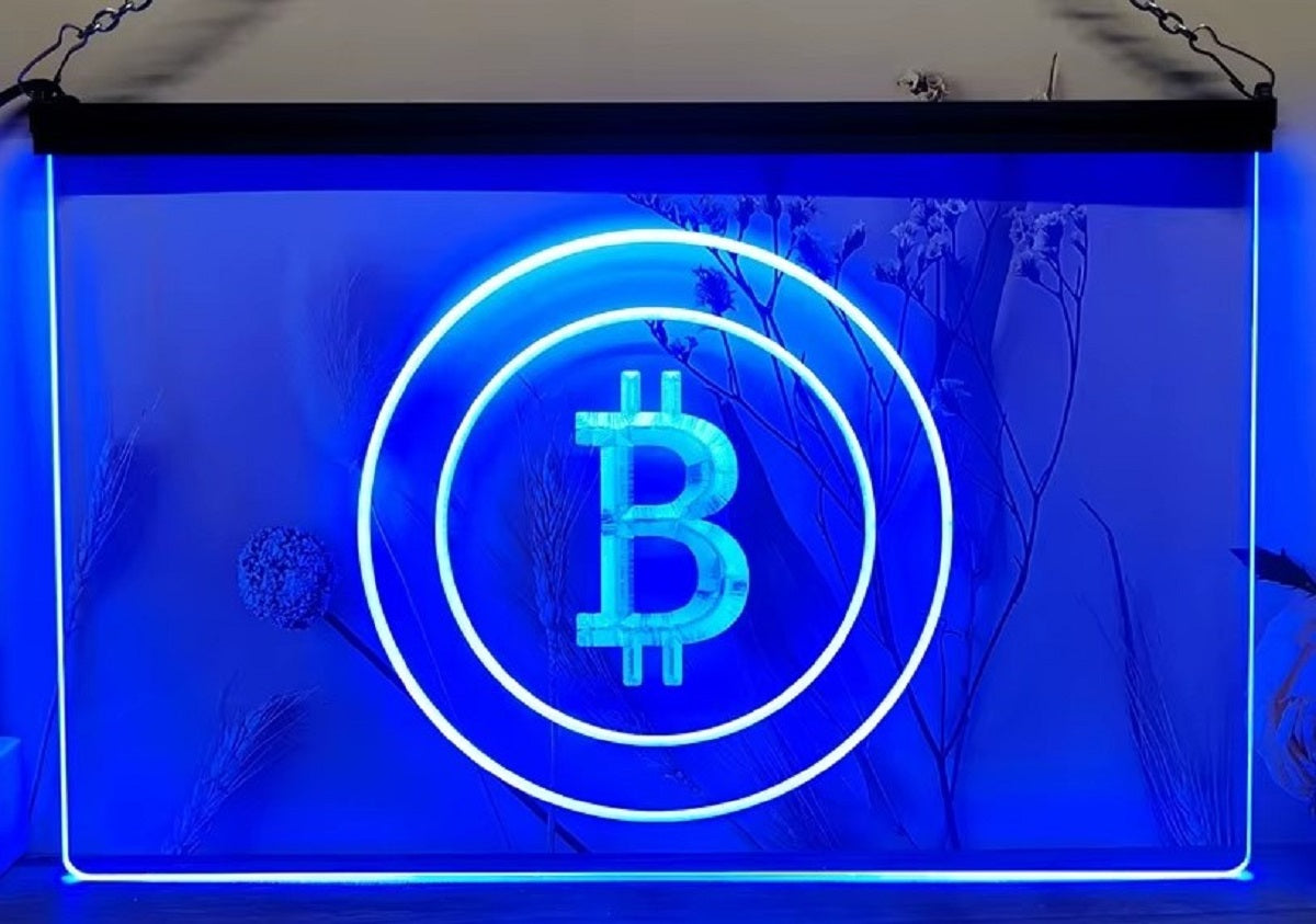 Bitcoin Led Neon Sign Wall Hanging Or Desktop Decor