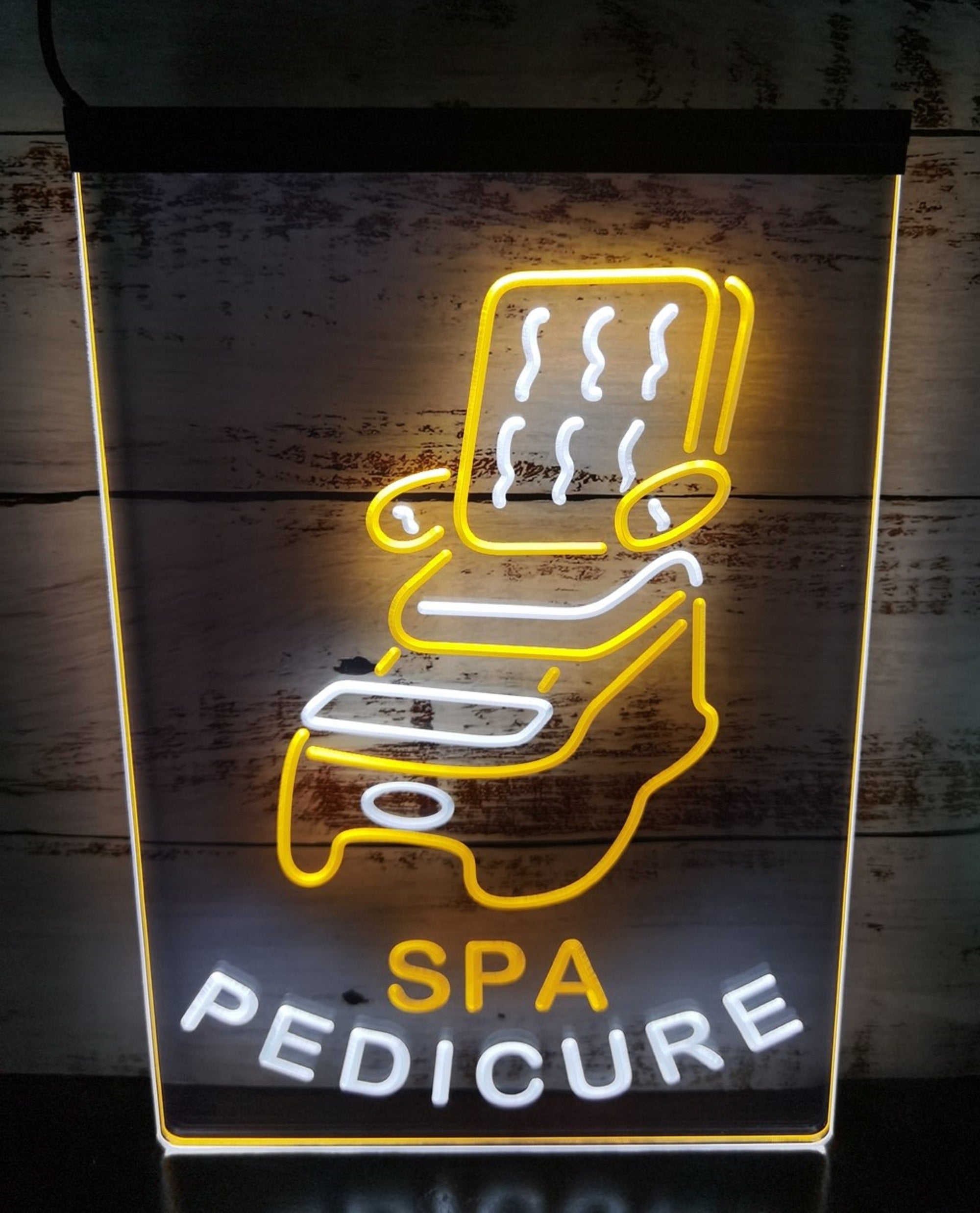 Pedicure SPA Led Neon Sign Dual Color Beauty Spa Salon Decor Wall Hanging OR Desktop