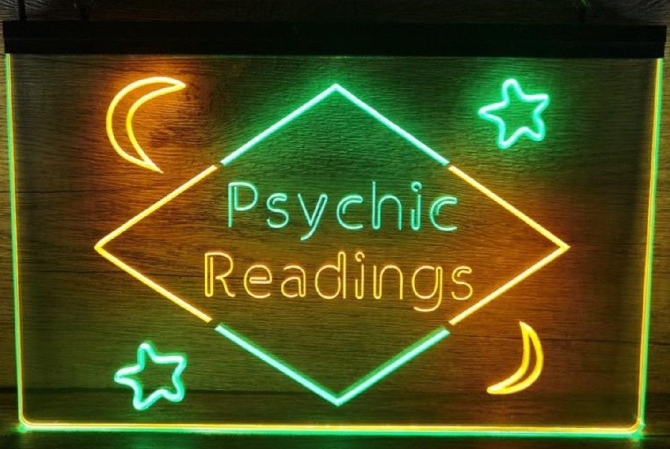 Psychic Readings Tarot Led Neon Sign Dual Color Psychic Tarot Shop Decor