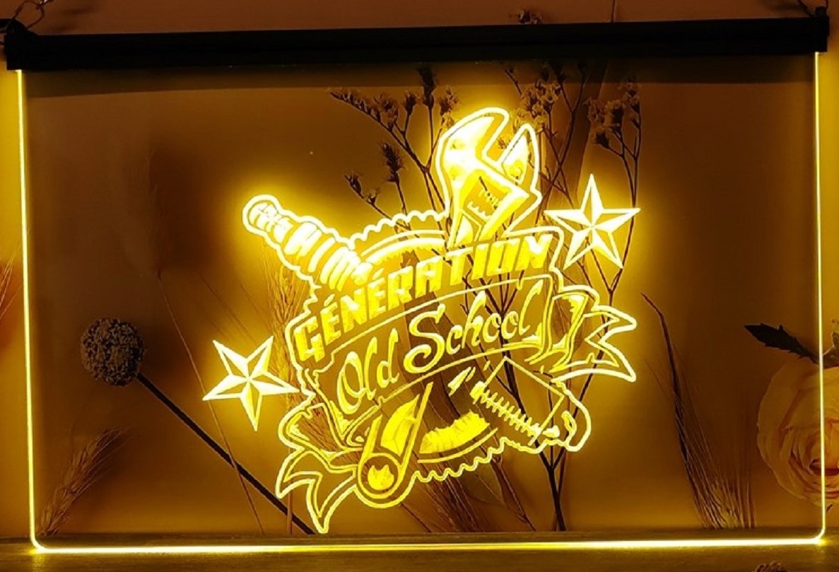 Old School Generation Led Neon Sign Wall Hanging Or Desktop Decor