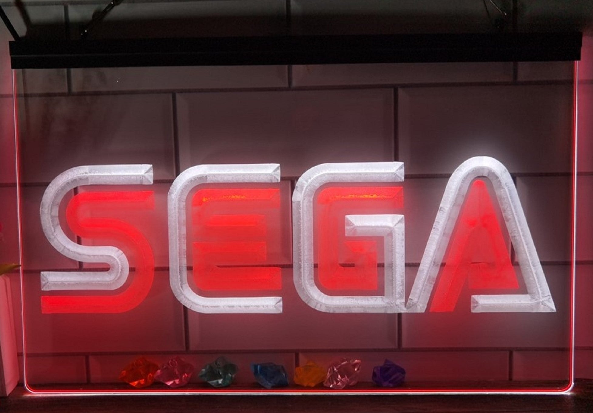 Sega Led Neon Sign Dual Color Home Kids Room Arcade Gaming Shop Decor