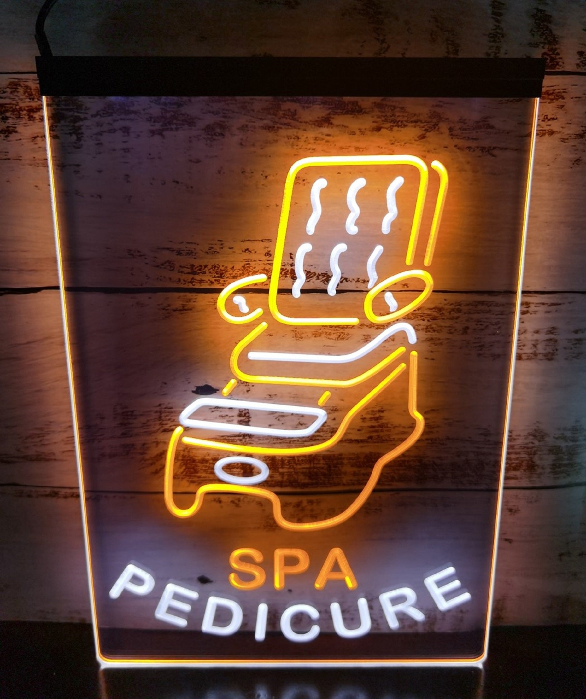 Pedicure SPA Led Neon Sign Dual Color Beauty Spa Salon Decor Wall Hanging OR Desktop