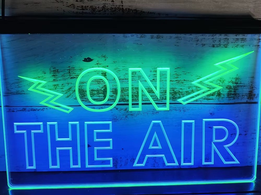 On The Air Led Neon Sign Dual Color Home Studio Room Audio Studio Decor