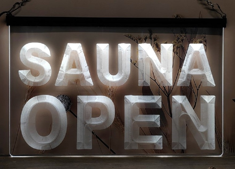 Sauna Open Led Neon Sign Spa Massage Beauty Salon Decor Wall Hanging OR Desktop