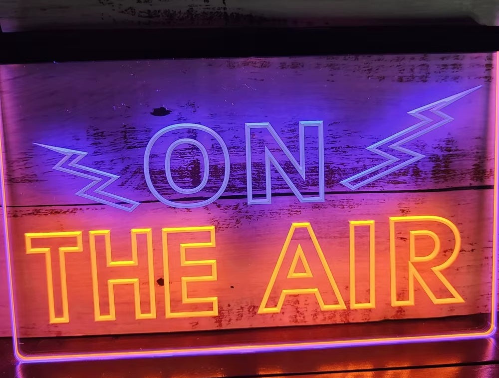 On The Air Led Neon Sign Dual Color Home Studio Room Audio Studio Decor