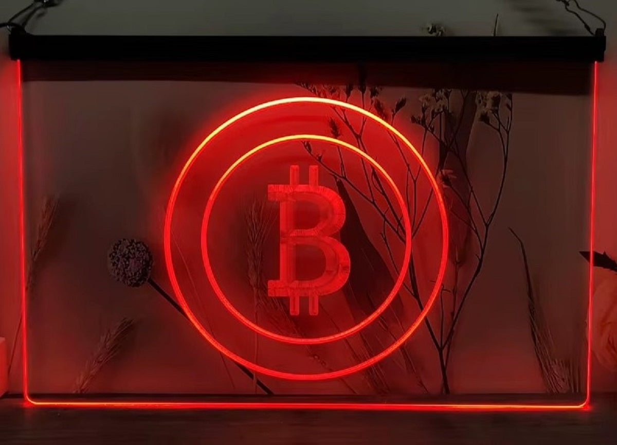 Bitcoin Led Neon Sign Wall Hanging Or Desktop Decor