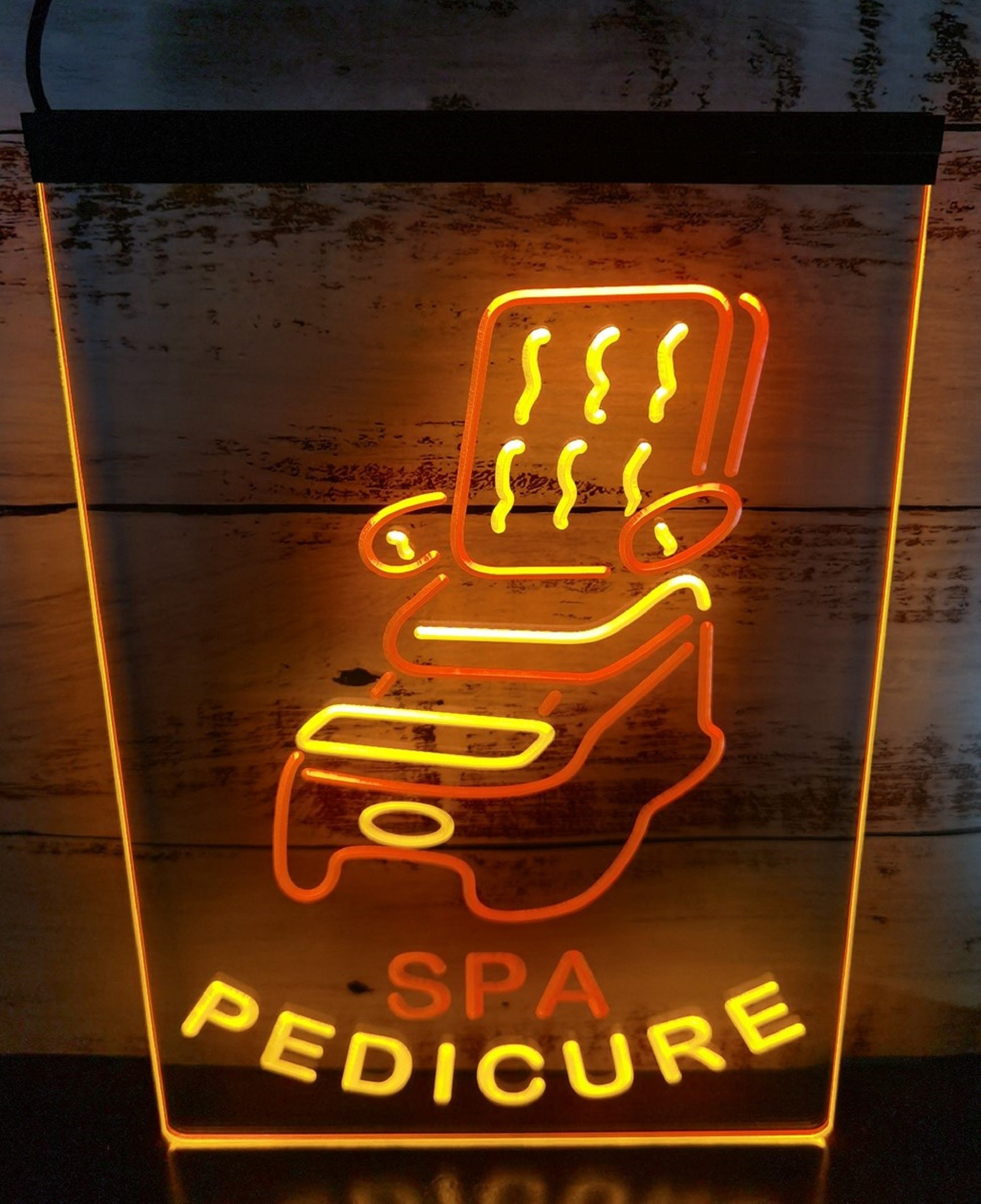 Pedicure SPA Led Neon Sign Dual Color Beauty Spa Salon Decor Wall Hanging OR Desktop