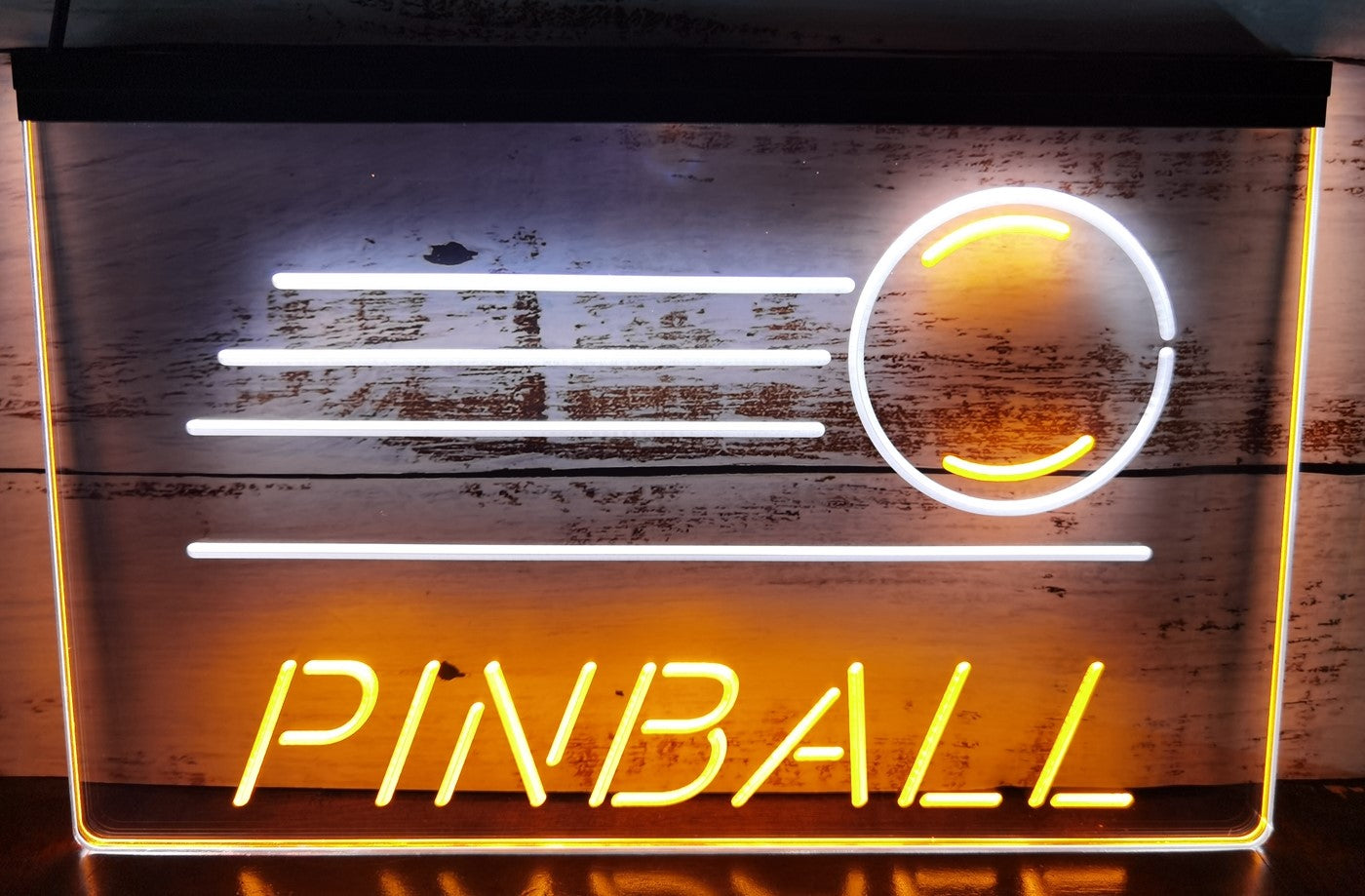 Pinball Led Neon Sign Dual Color Arcade Pinball Shop Decor Wall Or Desktop