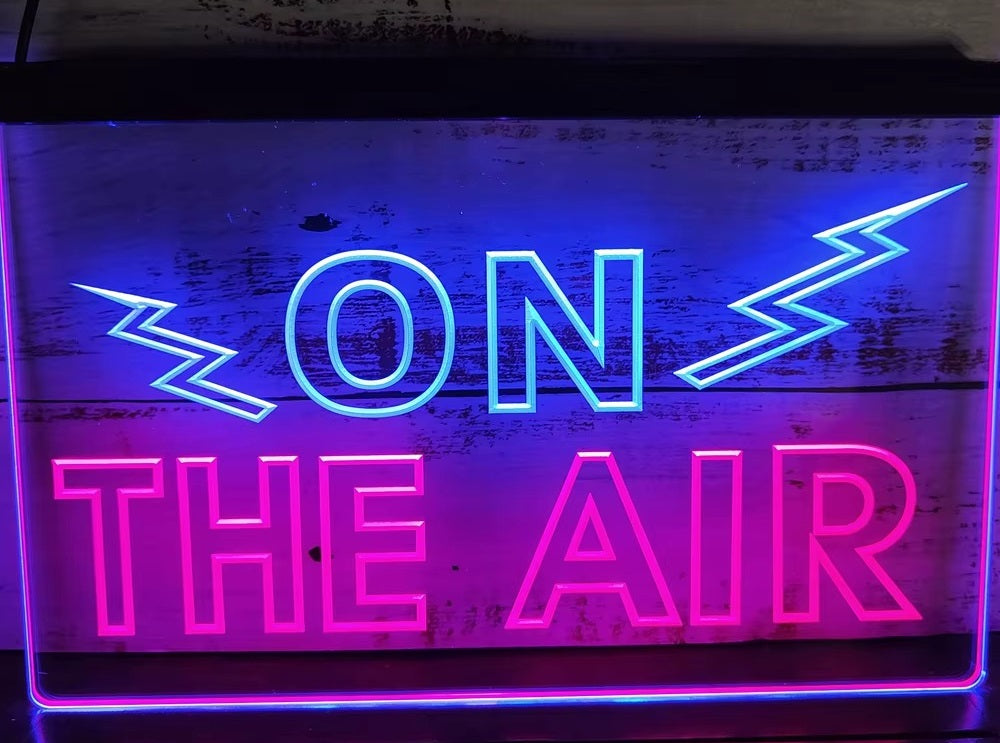 On The Air Led Neon Sign Dual Color Home Studio Room Audio Studio Decor