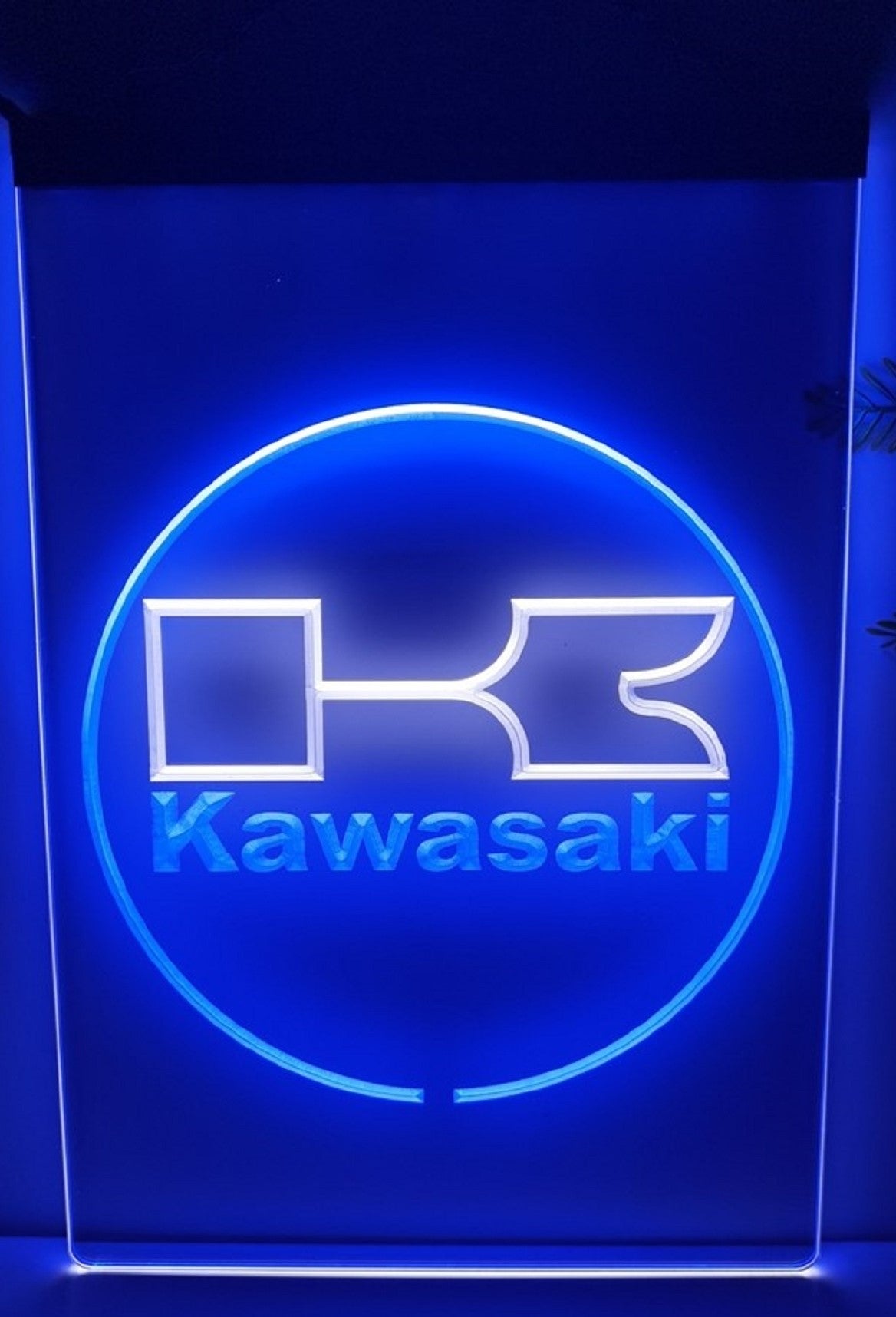 Kawasaki Led Neon Sign Dual Color Motorcycle Dealer Repair Shop Decor