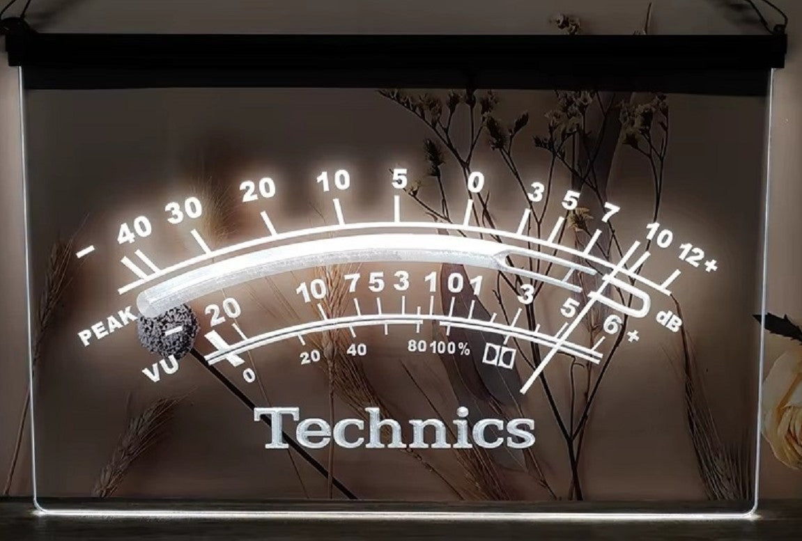 Technics Peak VU dB Led Neon Sign Home Music Room Audio Studio Decor