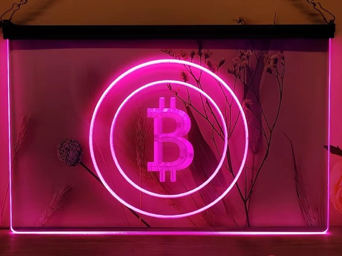 Bitcoin Led Neon Sign Wall Hanging Or Desktop Decor